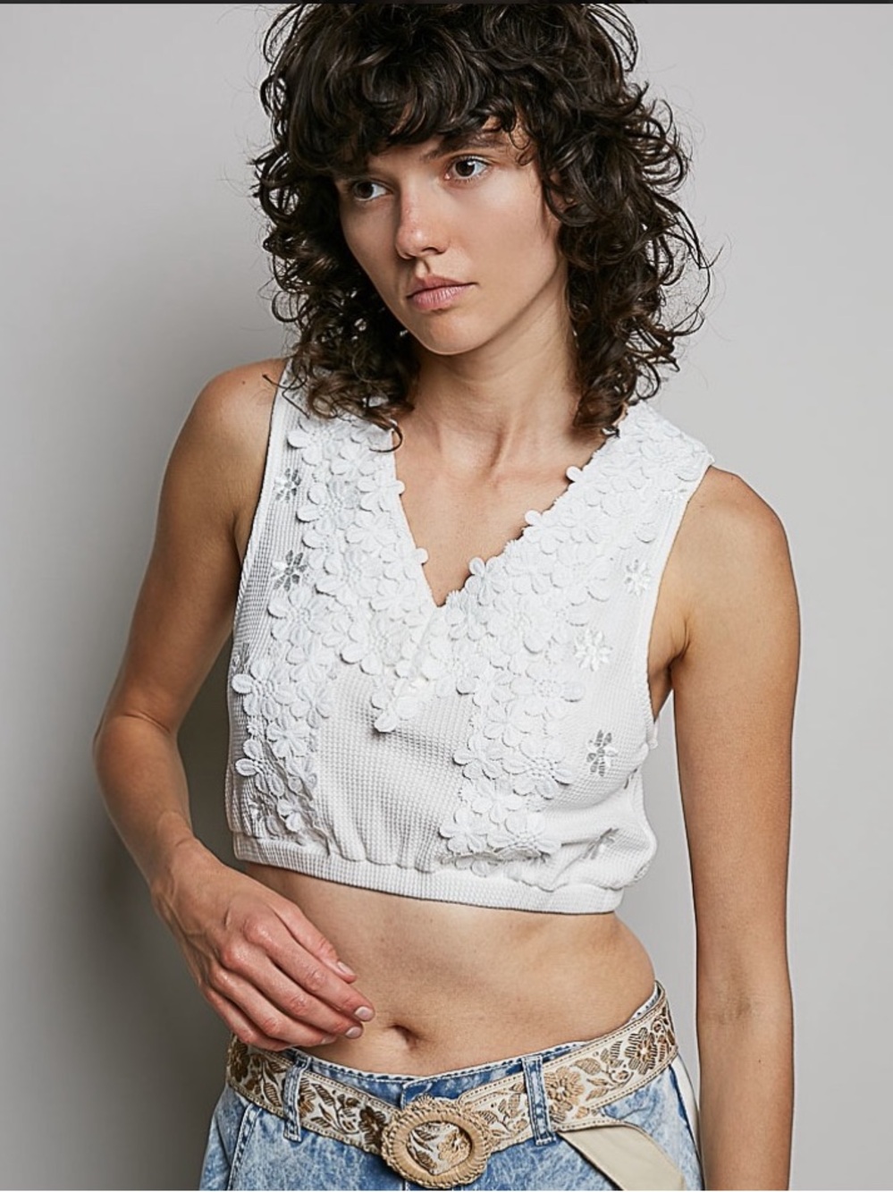 4 1 left 🇺🇸POL floral lace V neck bralette top - Picture 2 of 5